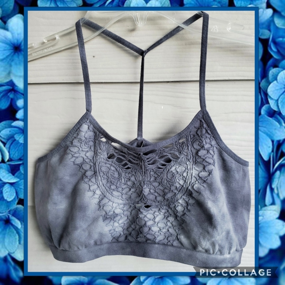 Buckle Slate Grey/Indigo Tie-Dye Cut-out Bralette